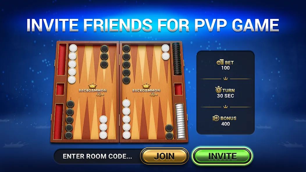 Backgammon Live - Online Games (Бэкгаммон Лайв)  [МОД Unlocked] Screenshot 1