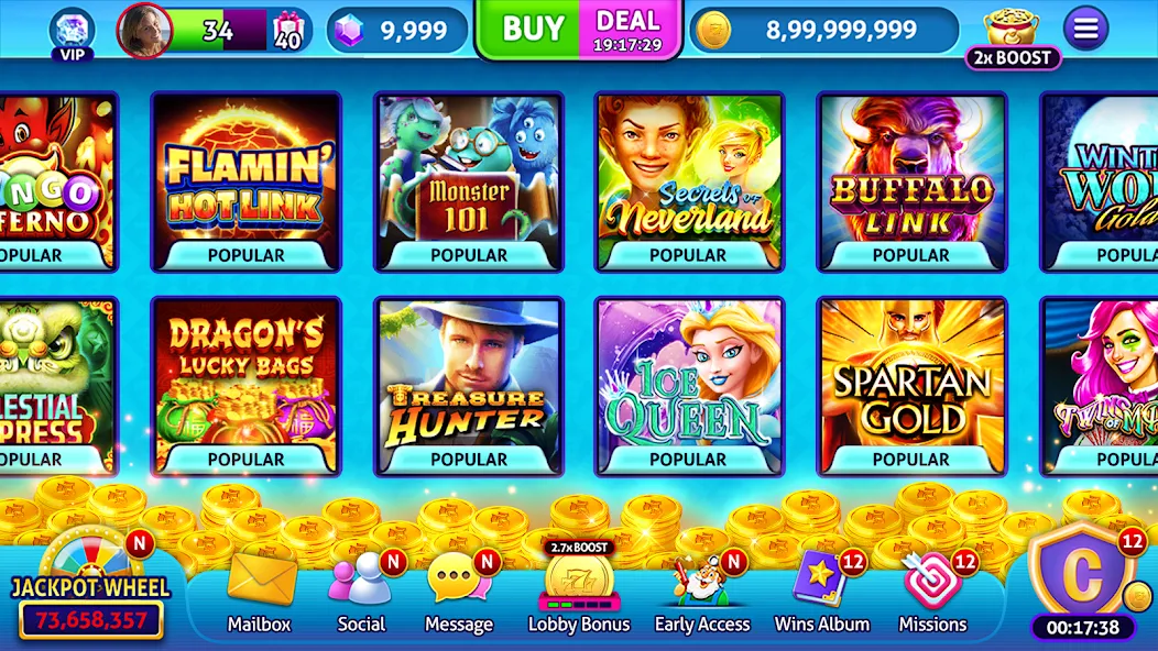 Jackpot Madness Slots Casino (Джекпотджой Слоты)  [МОД Меню] Screenshot 5