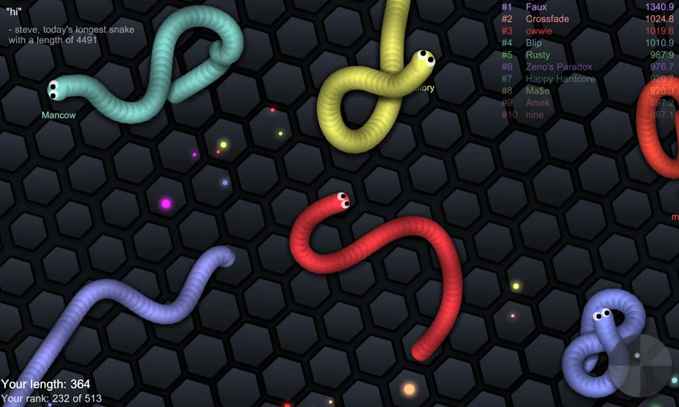 slither.io  [МОД Меню] Screenshot 3