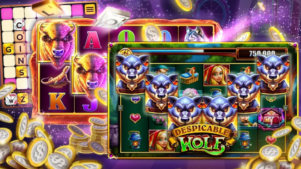 Vegas Downtown Slots & Words  [МОД Все открыто] Screenshot 1