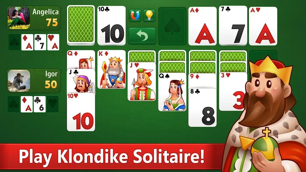 Klondike Solitaire card game  [МОД Бесконечные деньги] Screenshot 1