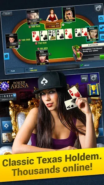 Poker Arena: texas holdem game (Покер Арена)  [МОД Unlocked] Screenshot 1