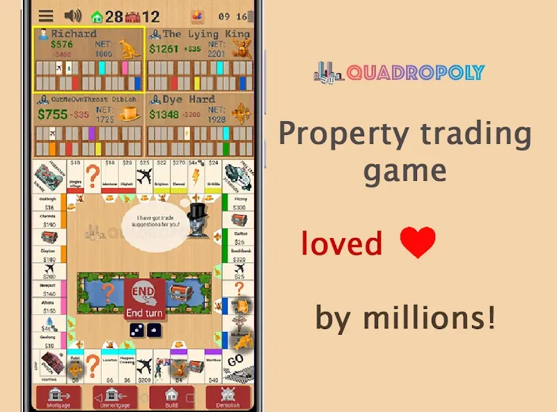 Quadropoly - Classic Business  [МОД Menu] Screenshot 1