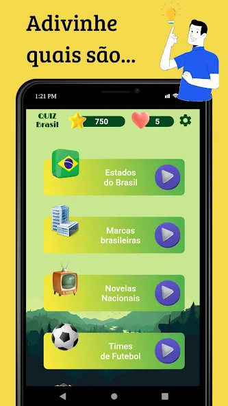 Quiz Brasil (Квиз Бразилия)  [МОД Много монет] Screenshot 2