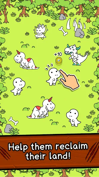 Dino Evolution: Dinosaur Game (Дино Эволюшн)  [МОД Бесконечные монеты] Screenshot 2