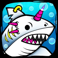 Взломанная Shark Evolution: Idle Game (Шарк Эволюшн)  [МОД Menu] - полная версия apk на Андроид