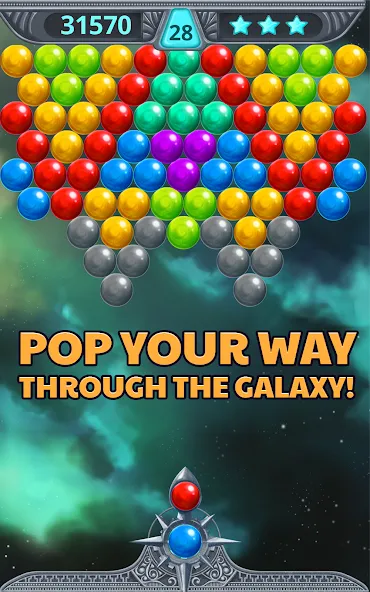 Bubble Shooter Space (Бубль шутер спейс)  [МОД Unlimited Money] Screenshot 3