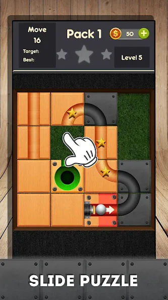 Rolling ball - slide puzzle  [МОД Бесконечные деньги] Screenshot 2