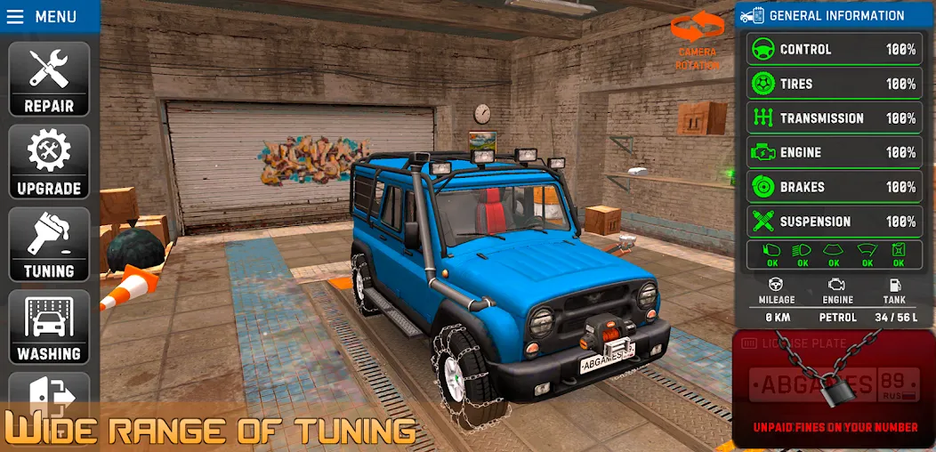 Russian Car Driver Uaz Hunter  [МОД Menu] Screenshot 4