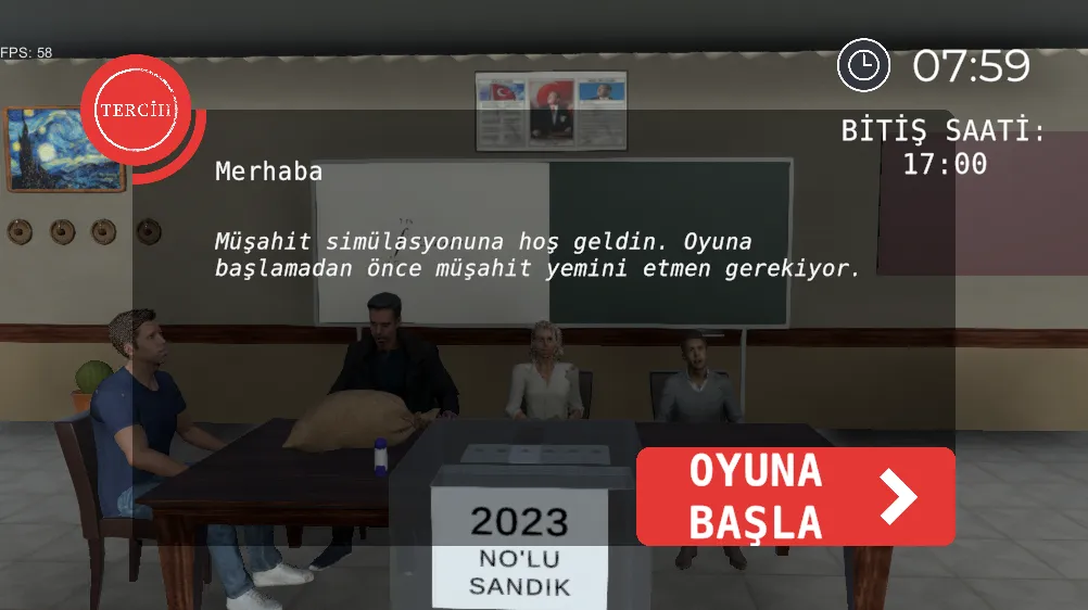 Seçim 2023 Müşahit oyunu  [МОД Бесконечные монеты] Screenshot 2