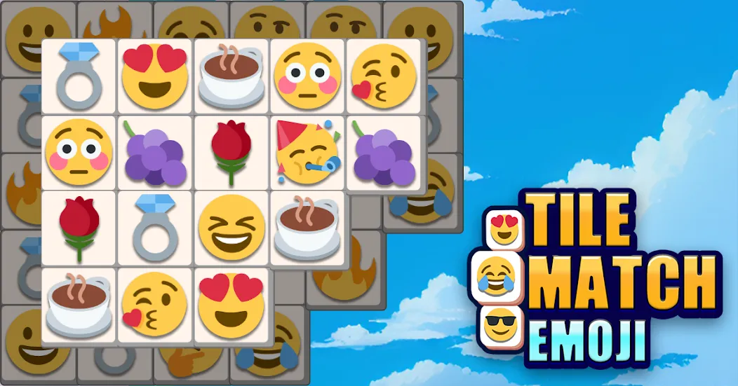 Tile Match Emoji -Triple Tile (Тил Матч Эмоджи)  [МОД Unlimited Money] Screenshot 1