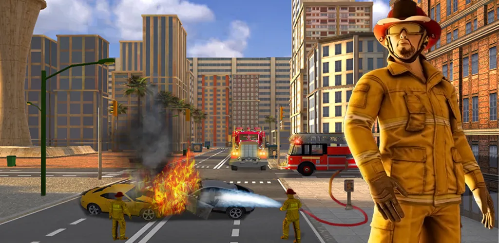 Real Firefighter 3D Simulator (Реальный Пожарник 3D Симулятор)  [МОД Menu] Screenshot 2