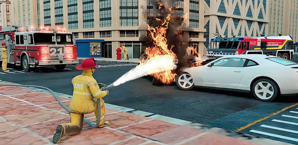 Real Firefighter 3D Simulator (Реальный Пожарник 3D Симулятор)  [МОД Menu] Screenshot 5