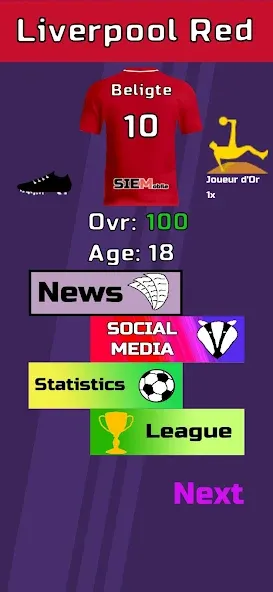 Football Career Sim (Футбольный Карьерный Симулятор)  [МОД Unlimited Money] Screenshot 2