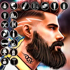 Взломанная Barber Shop Hair Cut Sim Games (Барбершоп игры на подстригание волос)  [МОД Menu] - стабильная версия apk на Андроид