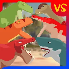 Взломанная T-Rex Fights Dinosaurs  [МОД Много монет] - полная версия apk на Андроид