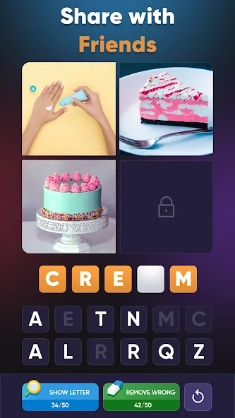 4 Pics 1 Word: Guessing Games  [МОД Много монет] Screenshot 3