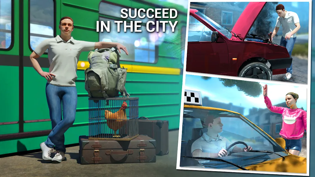 Real Driving School in City  [МОД Бесконечные монеты] Screenshot 1