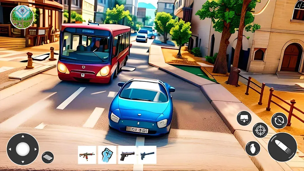 Gangster Car Theft Games (Гангстерская автомобильная война игр)  [МОД Много денег] Screenshot 1