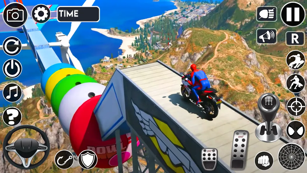 Superhero Tricky Bike Stunt (упергерой Трики Байк Стант)  [МОД Бесконечные монеты] Screenshot 3