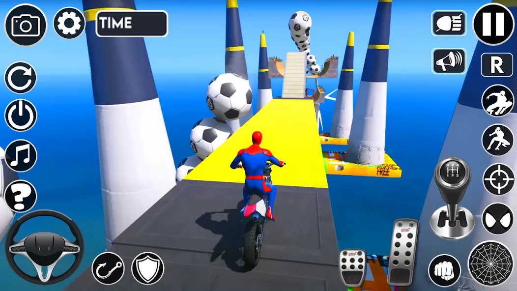 Superhero Tricky Bike Stunt (упергерой Трики Байк Стант)  [МОД Бесконечные монеты] Screenshot 5