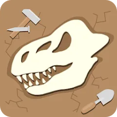 Скачать взломанную Dino Fossil Dig - Jurassic Adv (Дино Фоссил Диг)  [МОД Бесконечные монеты] - последняя версия apk на Андроид