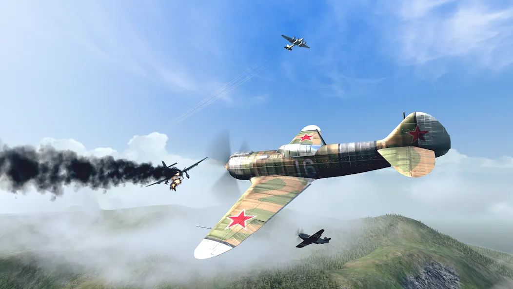 Warplanes: WW2 Dogfight (Варплейнс)  [МОД Все открыто] Screenshot 5