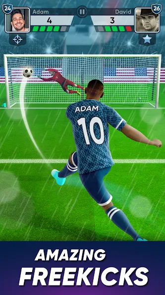 SOCCER Kicks - Stars Strike 24 (ФУТБОЛ Киксы)  [МОД Unlimited Money] Screenshot 2