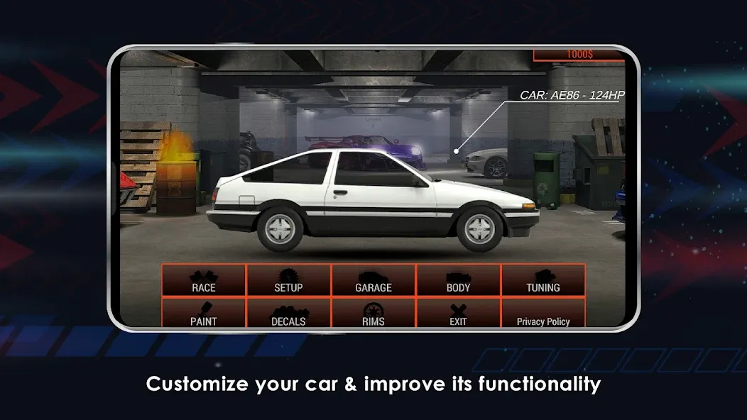 Japan Drag Racing (Драгрейсинг в Японии)  [МОД Unlocked] Screenshot 2