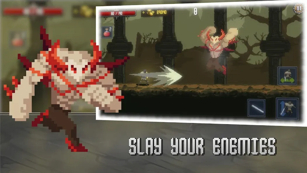 Deathblaze Action Platformer (Смертельное пламя Экшен Платформер)  [МОД Меню] Screenshot 3