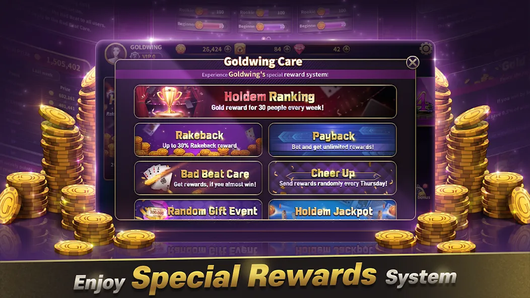 GoldWing Casino Global (Голдвинг Казино Глобал)  [МОД Бесконечные деньги] Screenshot 1