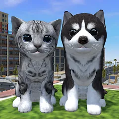 Взломанная Cute Cat And Puppy World (Кьют Кэт Энд Паппи Ворлд)  [МОД Много монет] - стабильная версия apk на Андроид