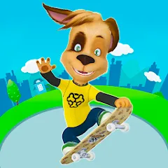 Скачать взломанную Pooches: Skateboard  [МОД Unlocked] - стабильная версия apk на Андроид