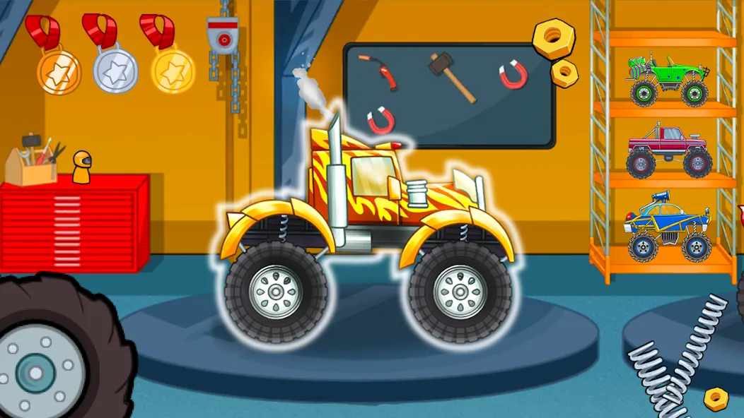 Kids Monster Truck Racing Game  [МОД Меню] Screenshot 5