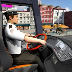 Скачать взломанную City Coach Bus City Bus Games  [МОД Много денег] - стабильная версия apk на Андроид