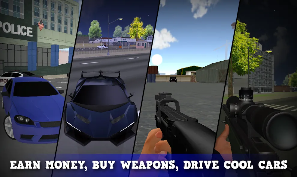 Justice Rivals 3 Cops&Robbers  [МОД Бесконечные деньги] Screenshot 3