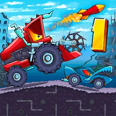 Взломанная Car Eats Car - Apocalypse Race (Кар Итс Кар)  [МОД Много монет] - полная версия apk на Андроид