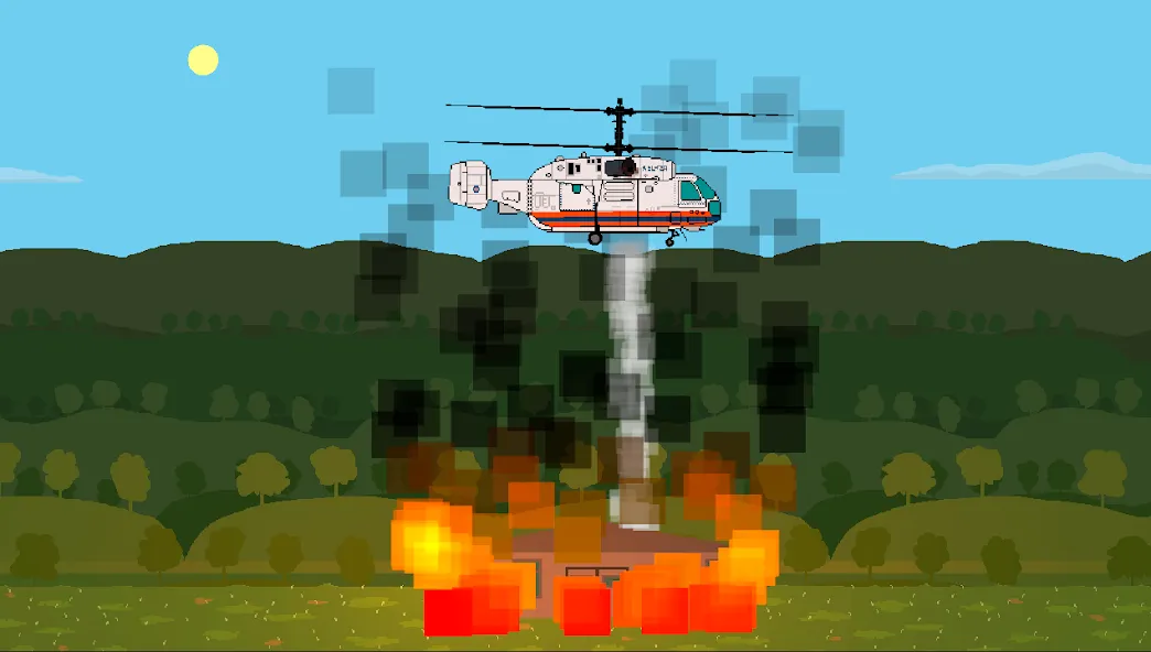 Pixel Helicopter Simulator (Пиксельный симулятор вертолета)  [МОД Много монет] Screenshot 2