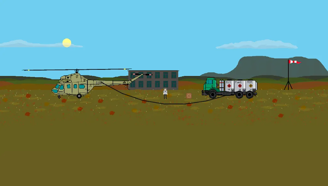 Pixel Helicopter Simulator (Пиксельный симулятор вертолета)  [МОД Много монет] Screenshot 3