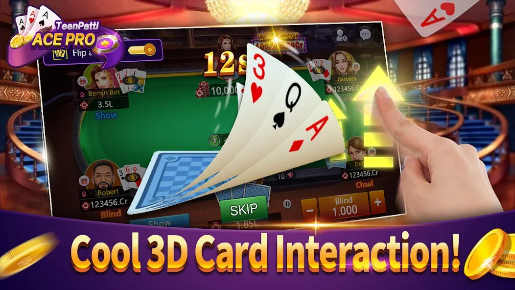 Teenpatti Ace Pro -poker,rummy (Тинпатти Эйс Про)  [МОД Бесконечные монеты] Screenshot 2