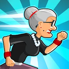 Скачать взломанную Angry Gran Run - Running Game (Энгри Гран Ран)  [МОД Бесконечные деньги] - стабильная версия apk на Андроид