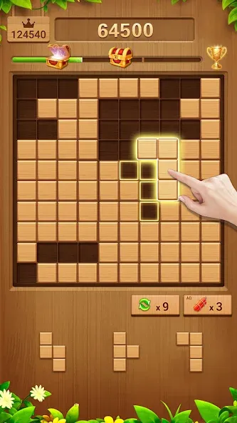 Wood Block Puzzle Addictive  [МОД Бесконечные монеты] Screenshot 4