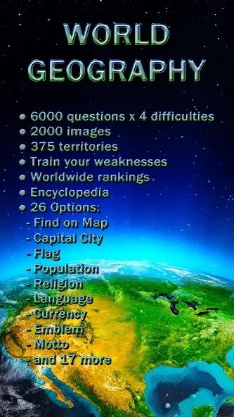 World Geography - Quiz Game  [МОД Mega Pack] Screenshot 1