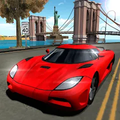 Скачать взломанную Car Driving Simulator: NY (Симулятор вождения автомобиля)  [МОД Menu] - последняя версия apk на Андроид