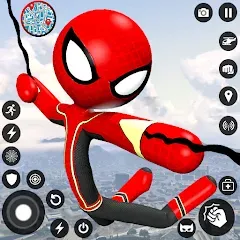 Скачать взлом Spider Stickman Rope Hero Game  [МОД Меню] - полная версия apk на Андроид