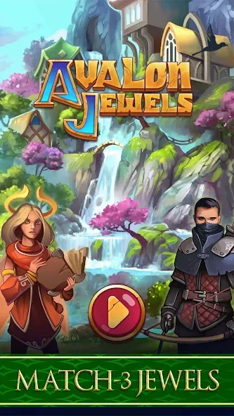 Avalon Jewels Match-3 (Авалон Джуэлс)  [МОД Menu] Screenshot 1