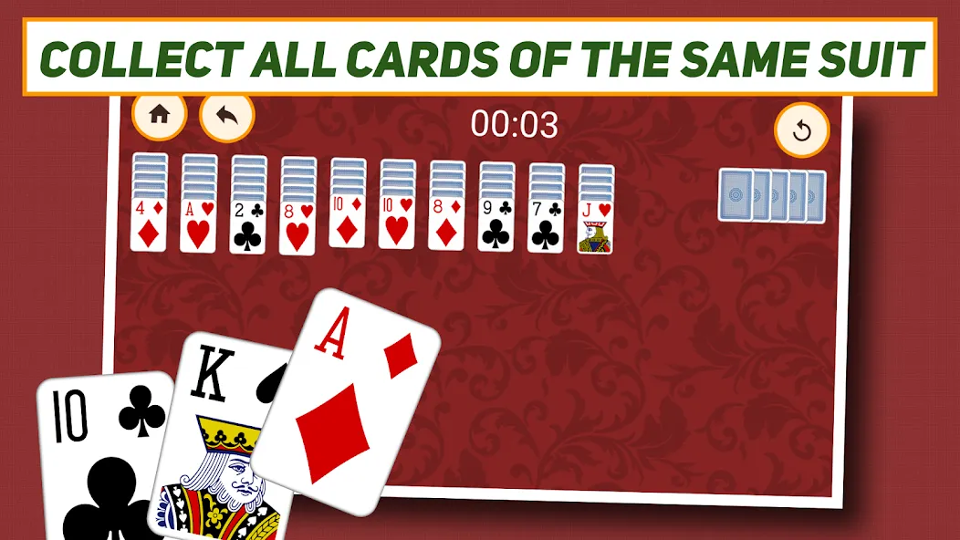 Spider Solitaire: Classic  [МОД Unlimited Money] Screenshot 3