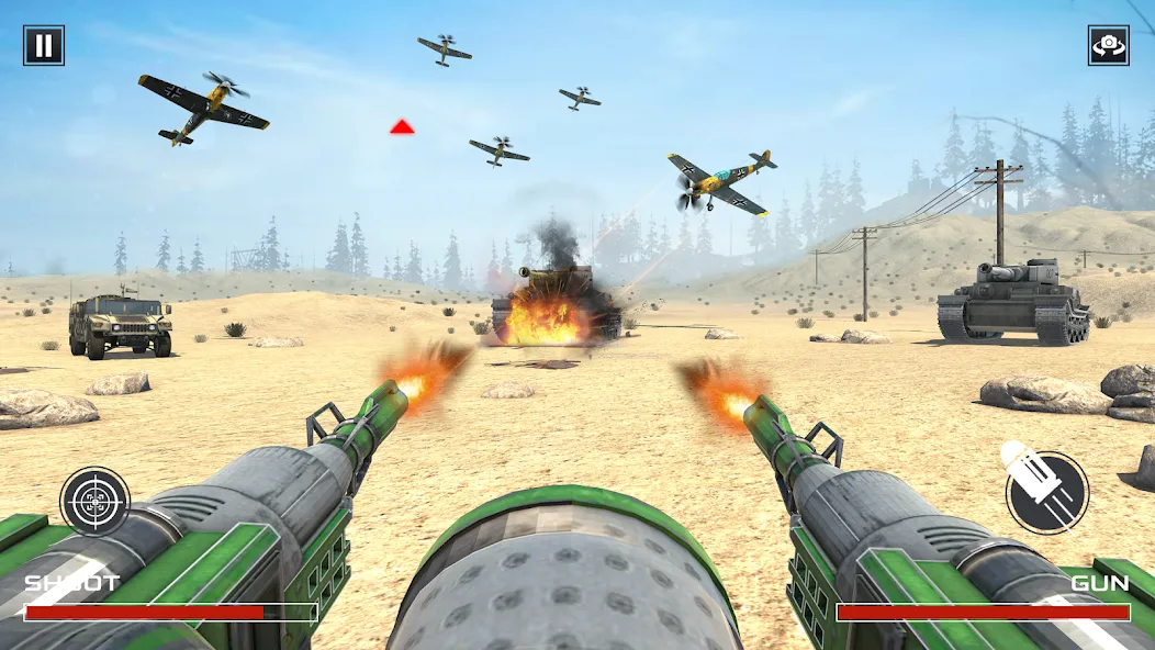 FPS War Games- Aircrafts Games  [МОД Unlocked] Screenshot 3