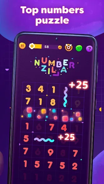 Numberzilla: Number Match Game (Намберзилла)  [МОД Бесконечные деньги] Screenshot 2