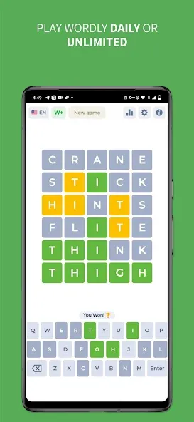 Wordly - Daily Word Game  [МОД Mega Pack] Screenshot 1